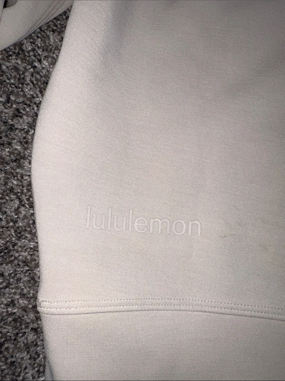 Lululemon Softstreme Perfectly Oversized Cropped Crew Bone